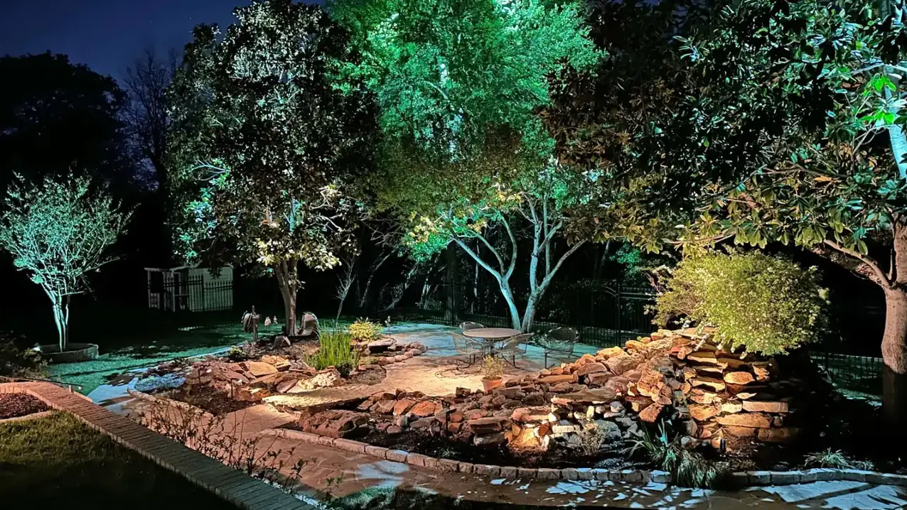 Landscape lighting by TC Lighting in Colleyville, Texas — the nearest photographed work to Southlake, next door